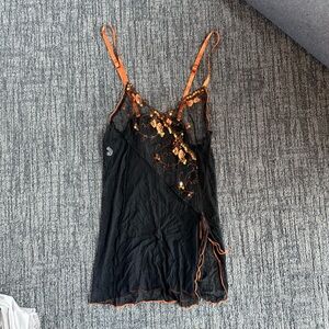 Elegant Black and Orange Women's dress